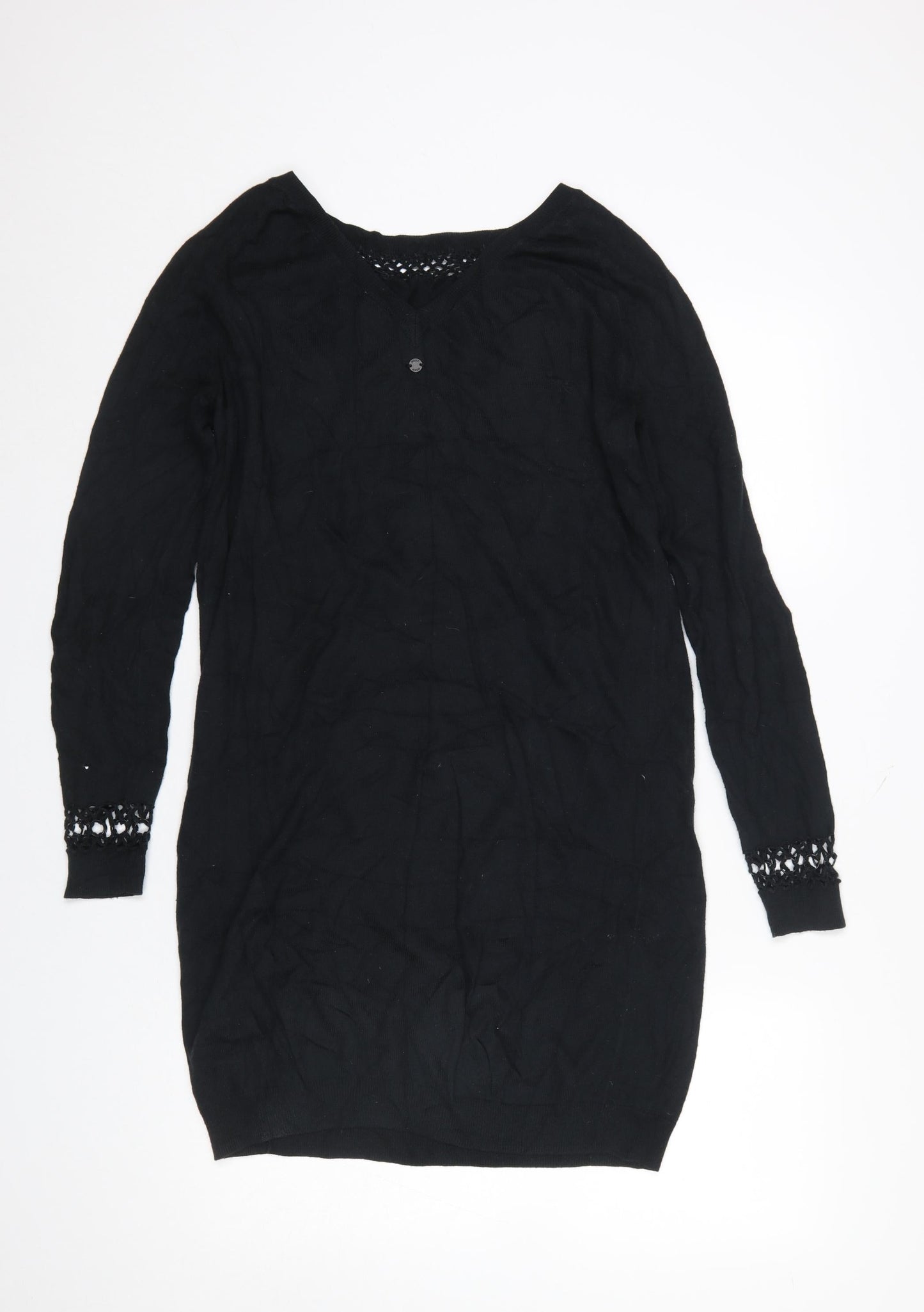 Roxy Womens Black Knit Long Sleeve Pullover Jumper Size S