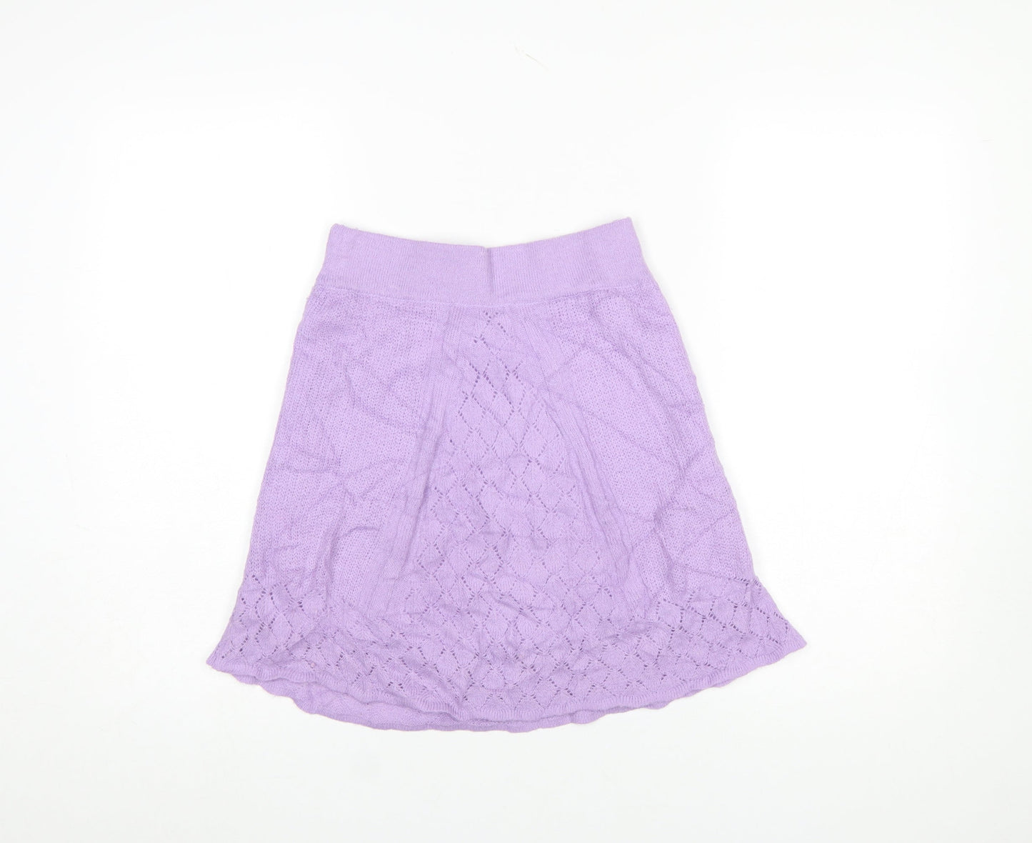 ASOS Womens Purple Knit A-Line Skirt Size 10 Boho Style