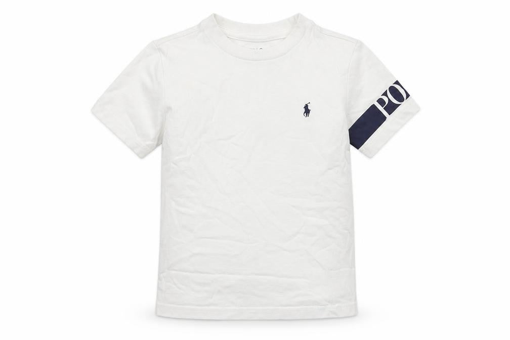 Ralph Lauren Boys White Logo Cotton Short Sleeve T-Shirt 4 Years