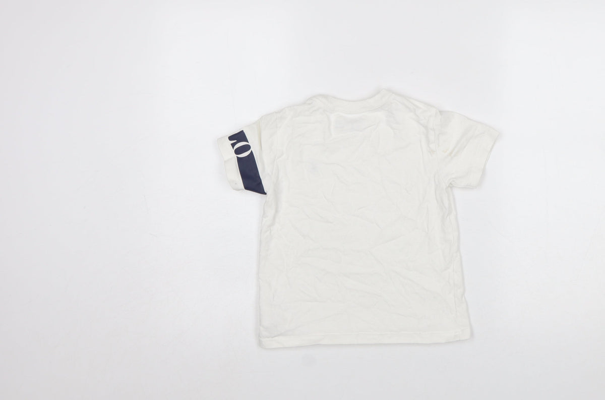 Ralph Lauren Boys White Logo Cotton Short Sleeve T-Shirt 4 Years