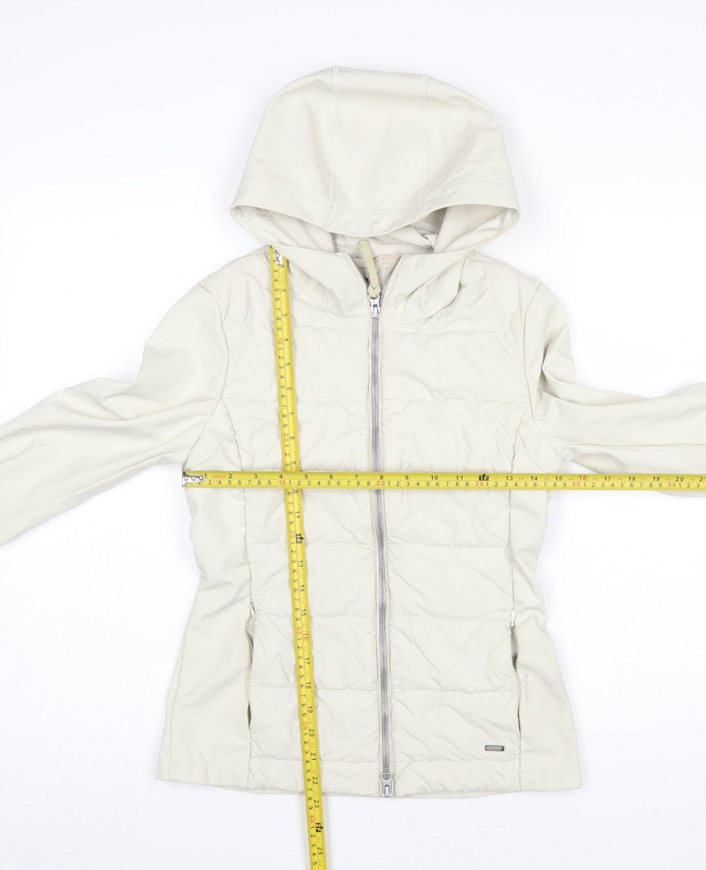 Woolrich Women’s Ivory Hooded Soft Shell Jacket Size S