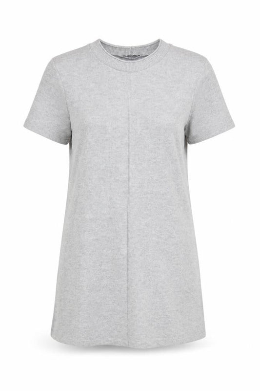 Zara Women’s Grey Knit T-Shirt Dress Size 12 Casual Short Sleeve