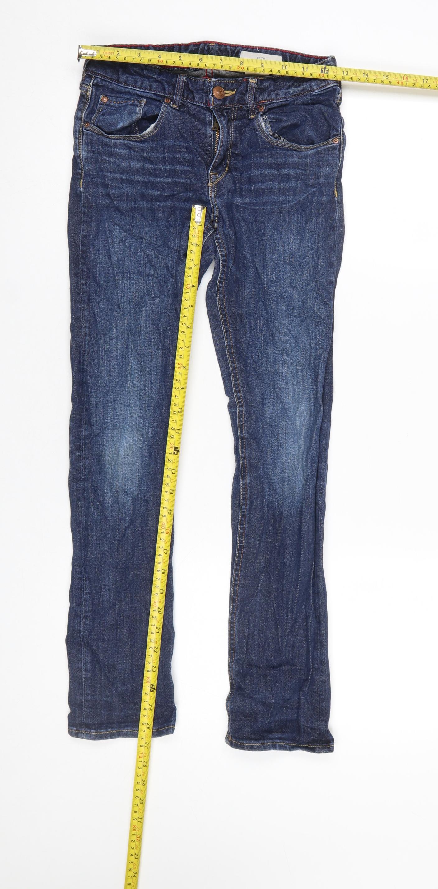 H&M Teens Blue Slim Fit Denim Jeans Size 11-12 Medium Wash