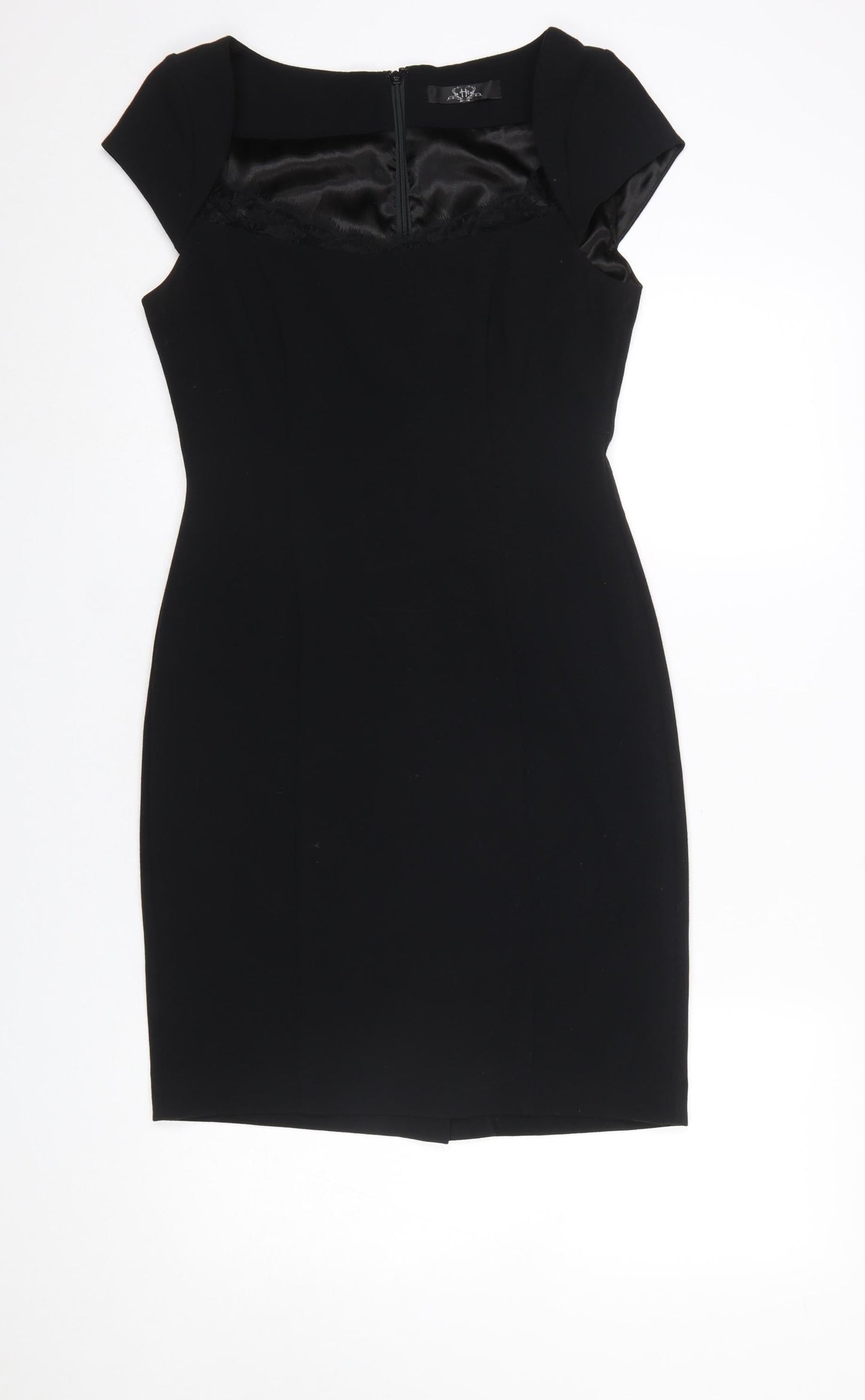 Holly Willoughby Women's Black Size 10 Sheath Knee Length Dress