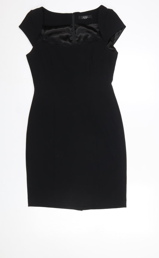 Holly Willoughby Women's Black Size 10 Sheath Knee Length Dress