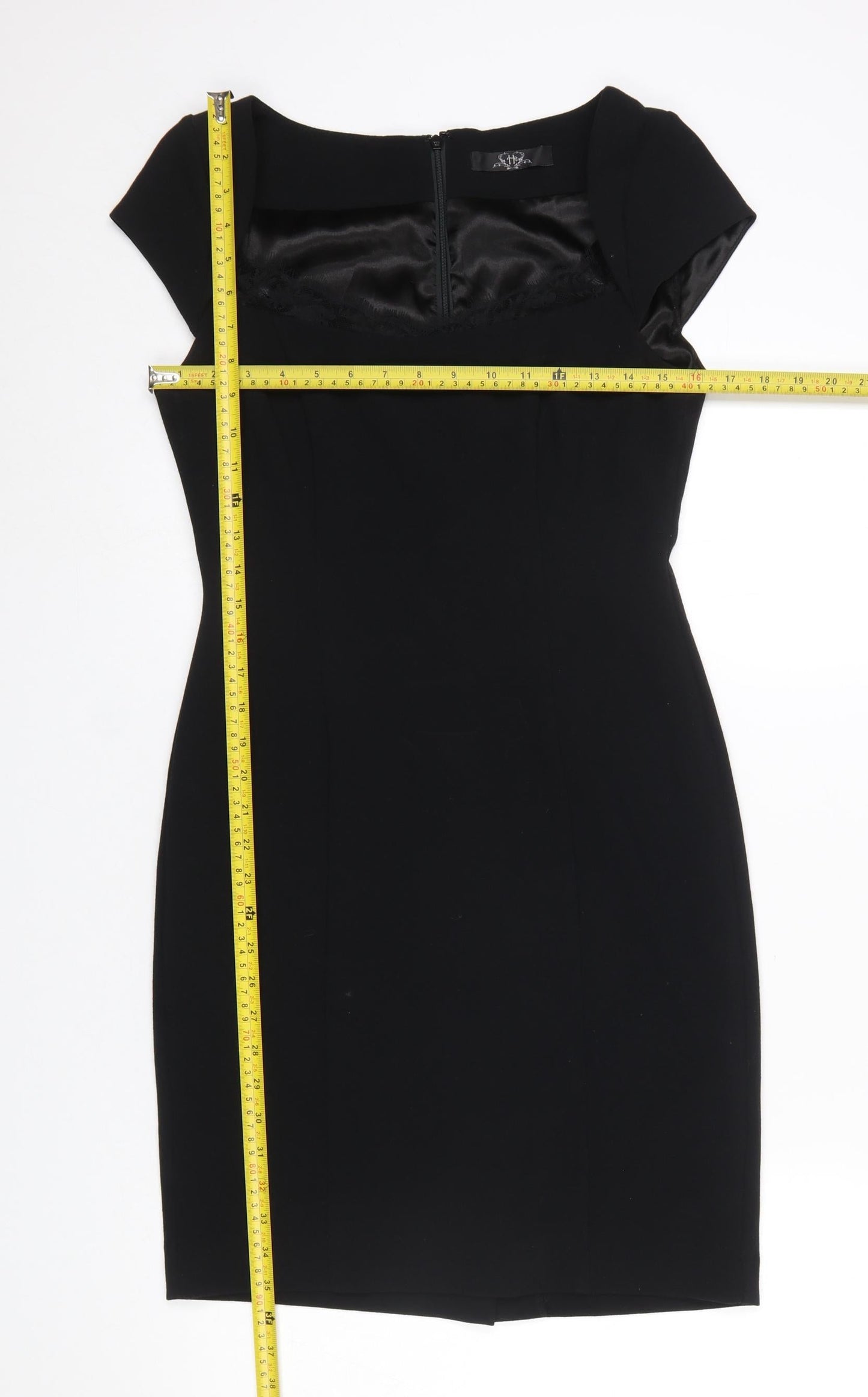 Holly Willoughby Women's Black Size 10 Sheath Knee Length Dress