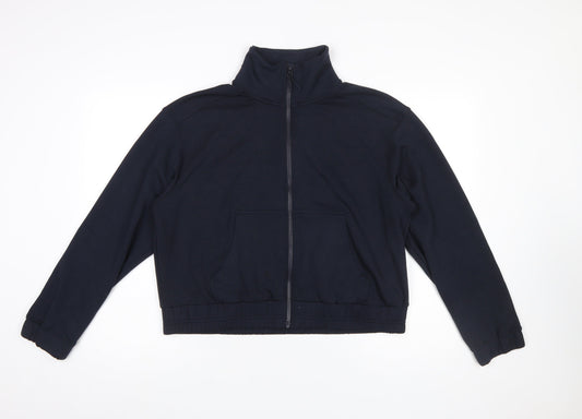 F&F Active Women’s Black Full Zip Sweatshirt Size M Modal Blend