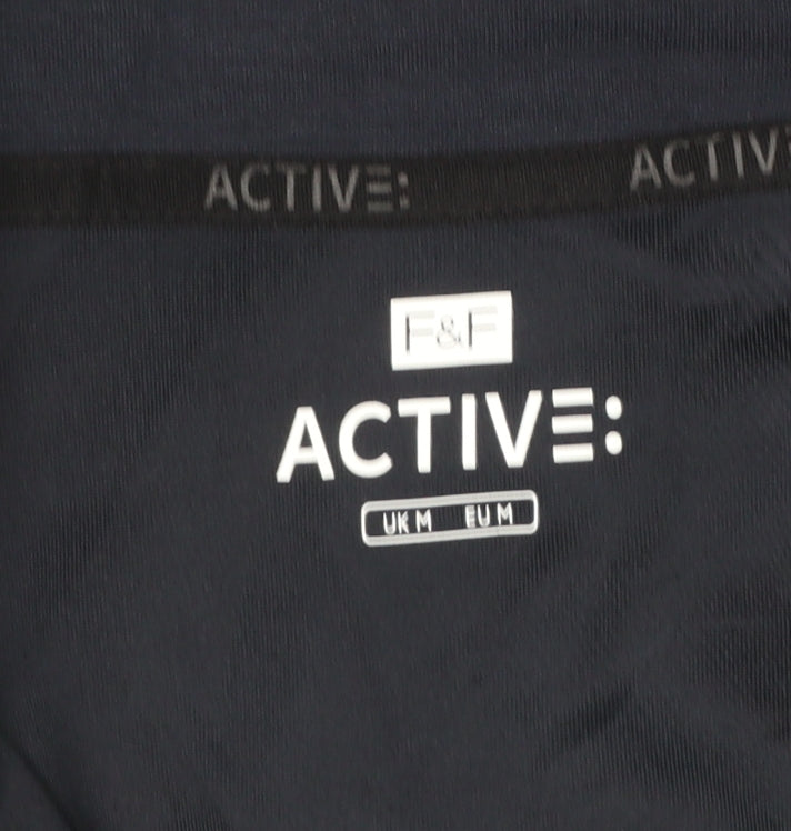 F&F Active Women’s Black Full Zip Sweatshirt Size M Modal Blend
