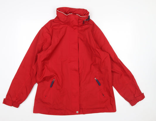 Crossfield Women's Red Windbreaker Jacket M Water Resistant Lined