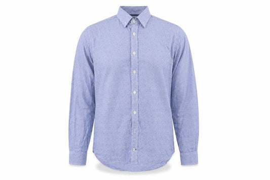 Tommy Hilfiger Men's Blue Slim Fit Button-Down Long Sleeve Shirt M