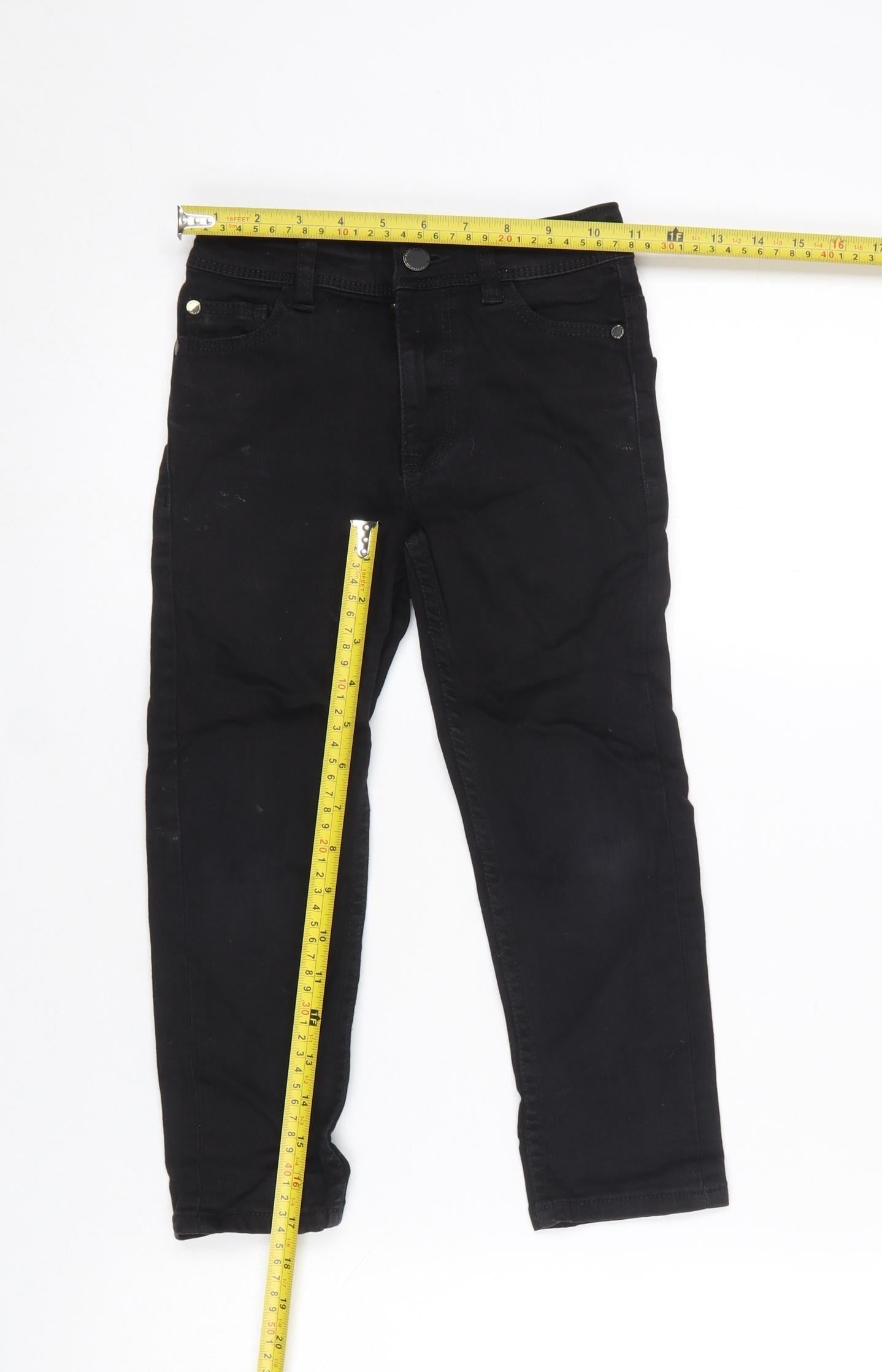 Next Boys Black Skinny Jeans Age 5 Years Cotton Stretch Denim