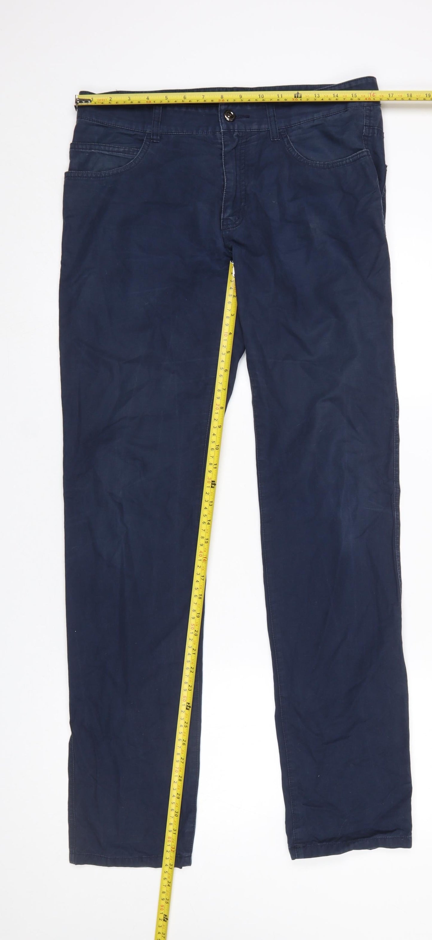 Esprit Men’s Blue Chino Trousers 31W 34L Regular Fit