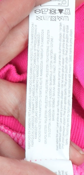 Primark Girls Barbie Pink Graphic Print Fleece Sweatshirt 6-7 Years