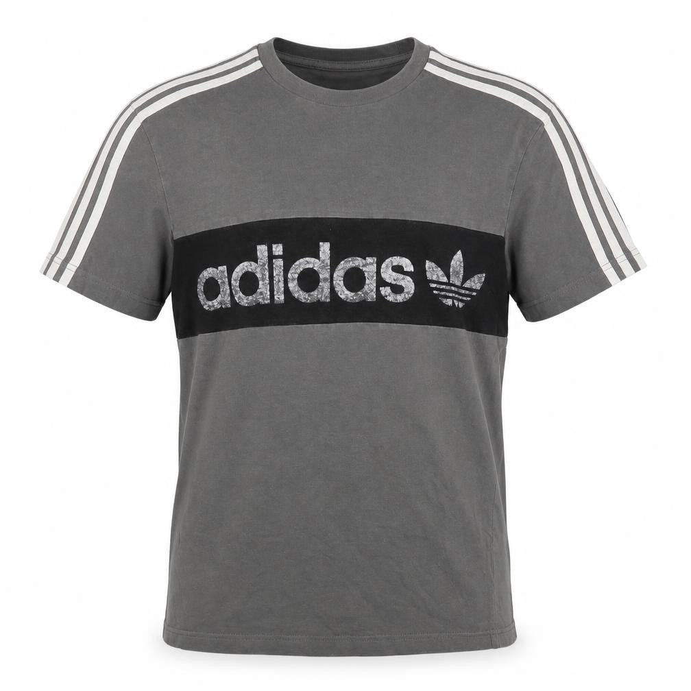 adidas Men's Grey XS Short Sleeve Sports Logo T-Shirt