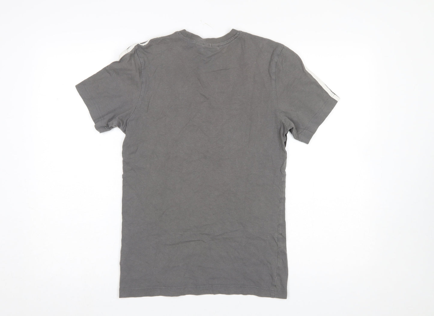 adidas Men's Grey XS Short Sleeve Sports Logo T-Shirt
