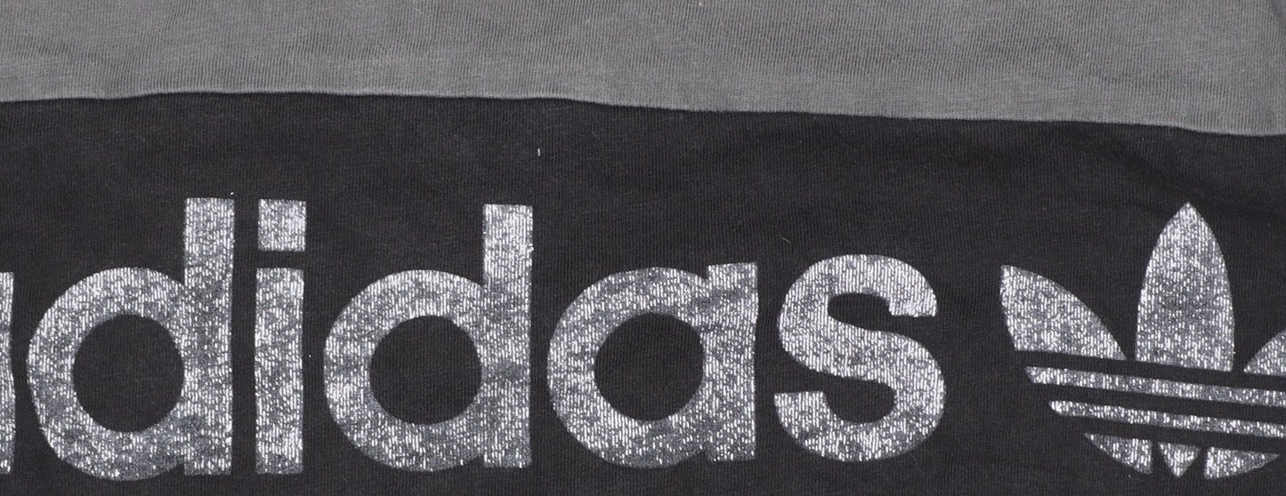 adidas Men's Grey XS Short Sleeve Sports Logo T-Shirt