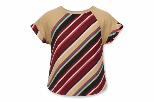 Next Women’s Multicoloured Striped Jersey T-Shirt UK 12