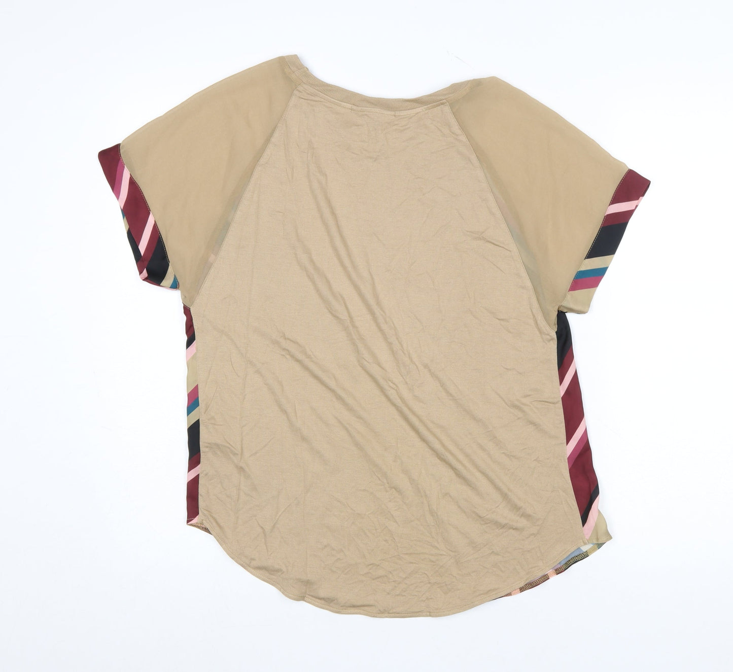 Next Women’s Multicoloured Striped Jersey T-Shirt UK 12