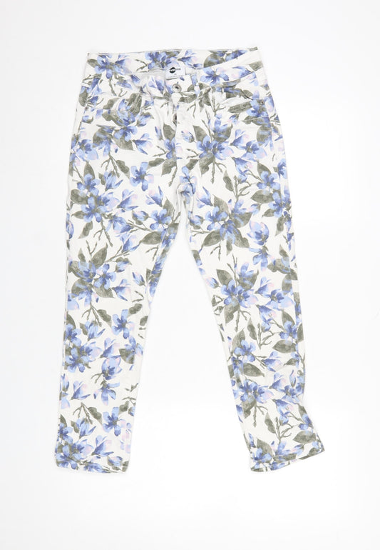 Ever.me Women's Multicoloured Floral Slim Trousers UK 12