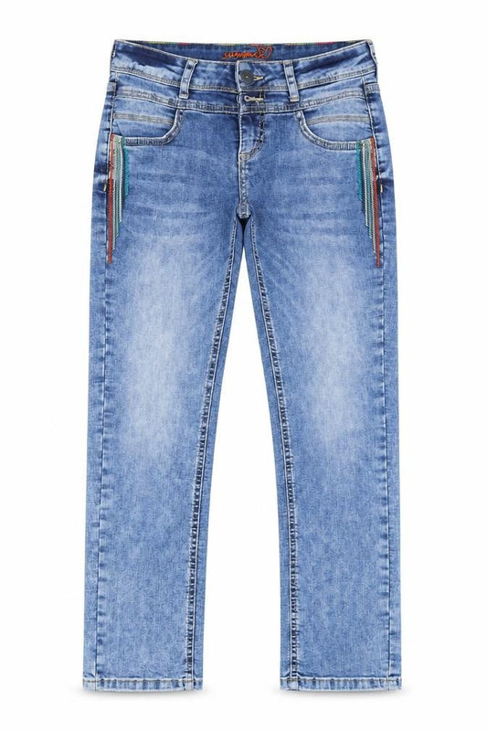 Street One Women's Blue Straight Leg Stretch Jeans Size 26