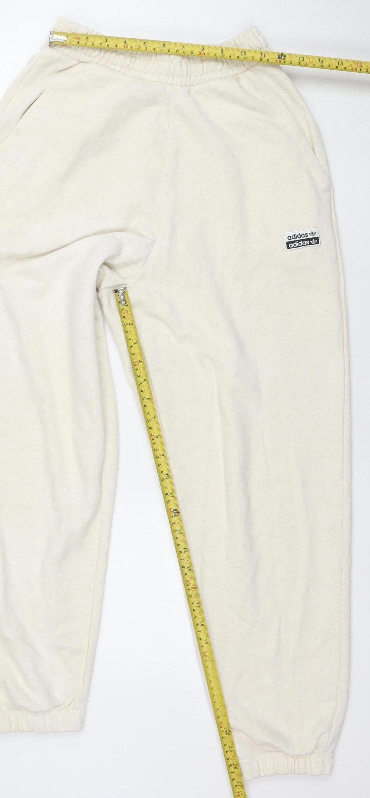 Adidas Women’s Ivory Jogger Sweatpants Size 8 Cotton Blend Activewear