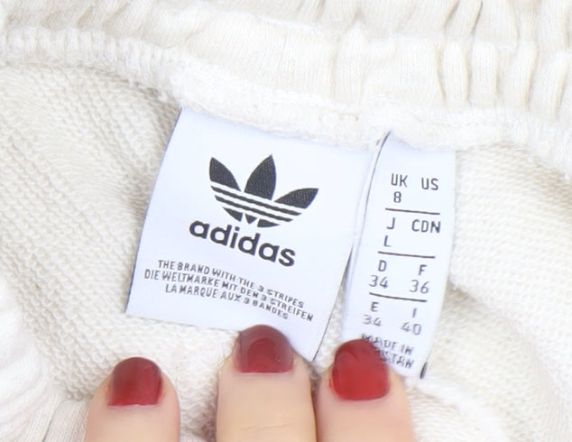 Adidas Women’s Ivory Jogger Sweatpants Size 8 Cotton Blend Activewear