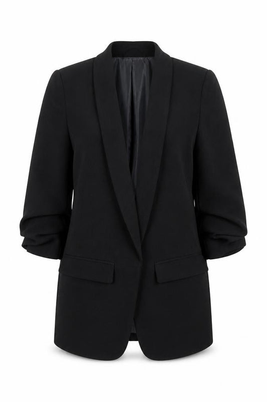 Atmosphere Women Black Size 6 Shawl Lapel Blazer Jacket