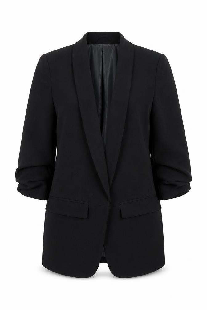 Atmosphere Women Black Size 6 Shawl Lapel Blazer Jacket