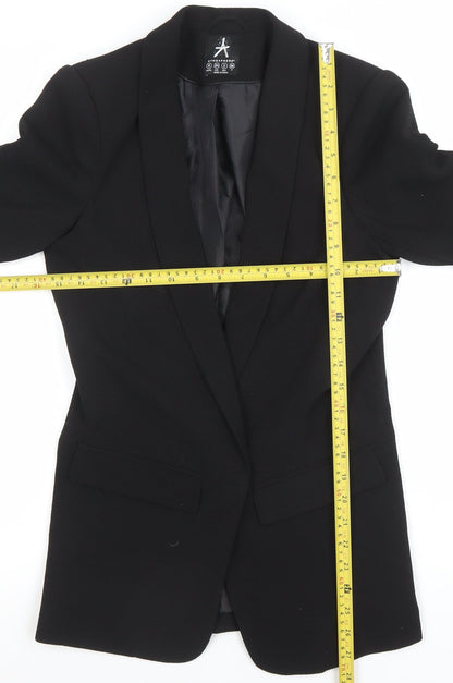 Back view of Atmosphere Women Black, size 6, Shawl Lapel Blazer Jacket