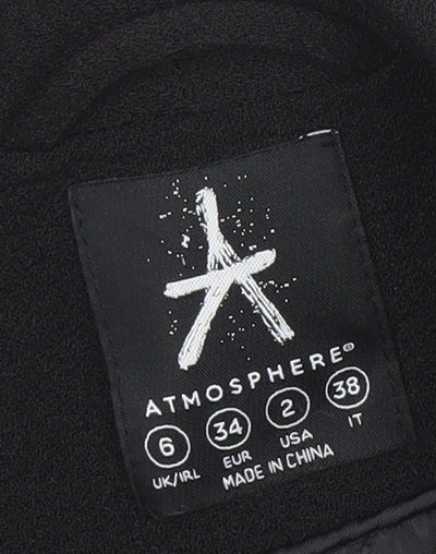 Atmosphere Women Black Size 6 Shawl Lapel Blazer Jacket