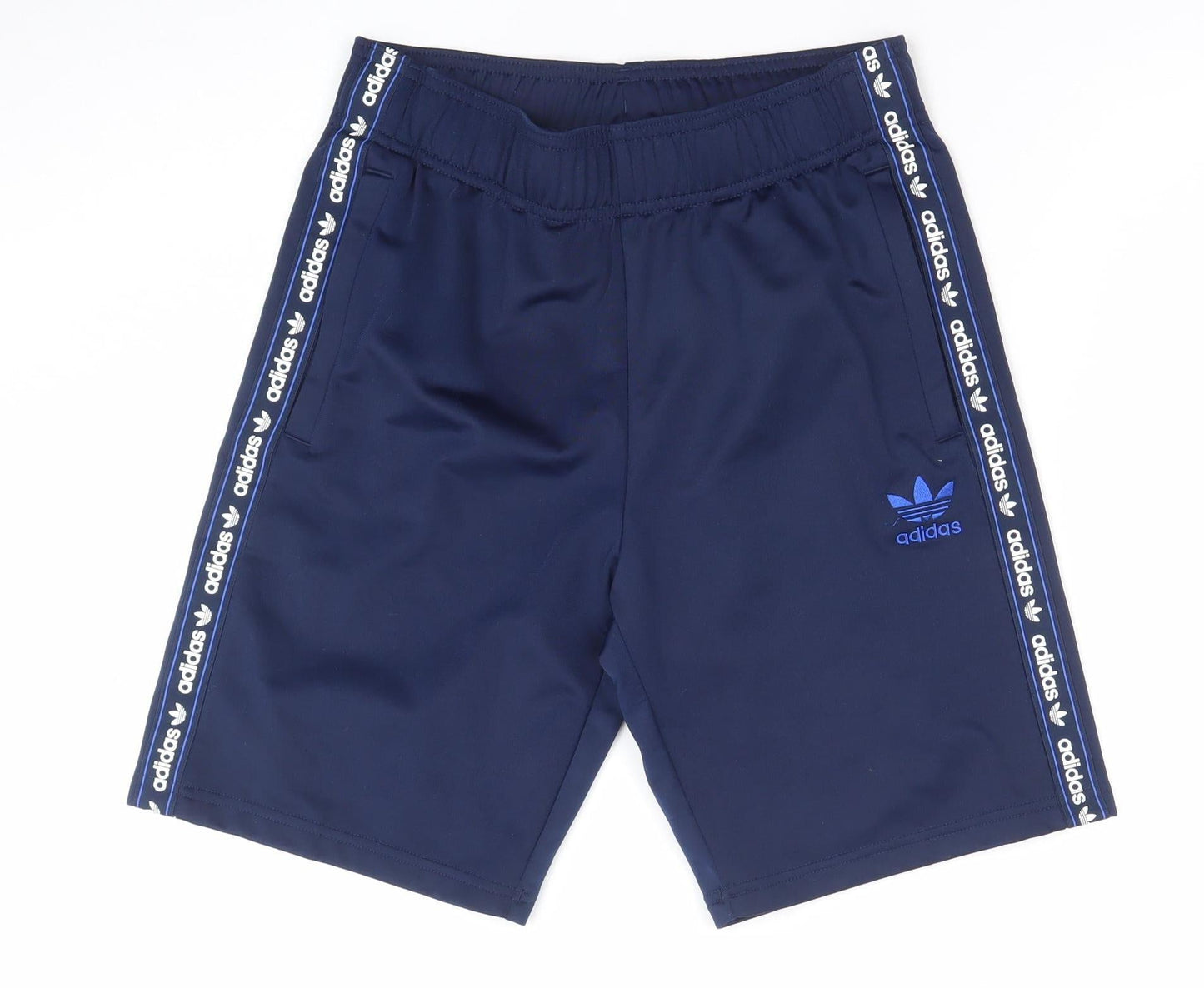 Adidas Boys Blue Athletic Shorts 13-14 Years Recycled Polyester Activewear
