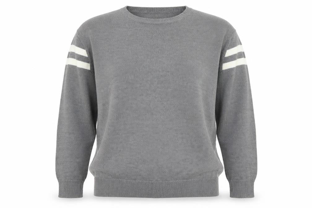 Pull&Bear Women Grey Crew Neck Long Sleeve Pullover Jumper Size 12