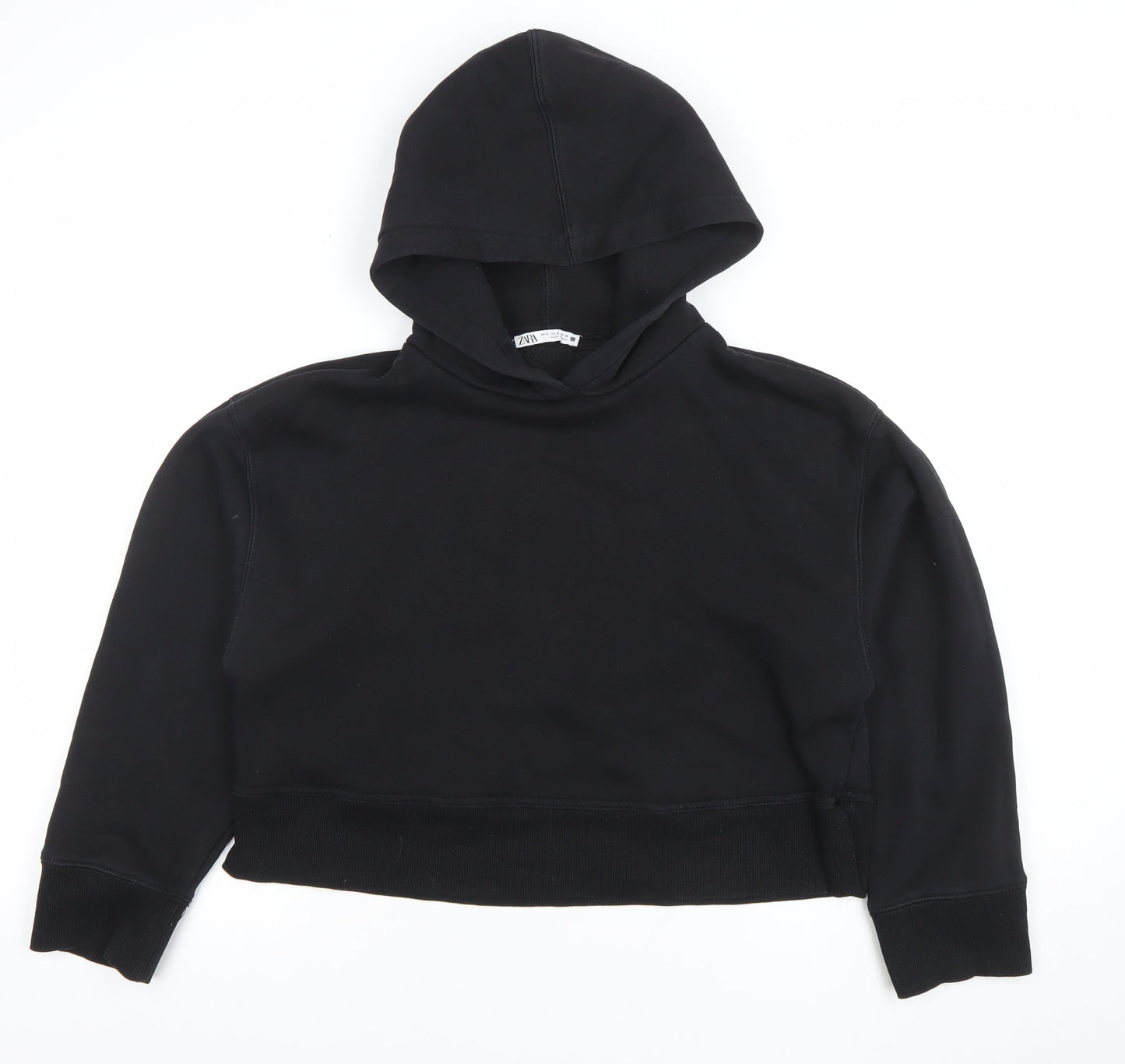 Zara Women's Black Small Pullover Hoodie Sweatshirt