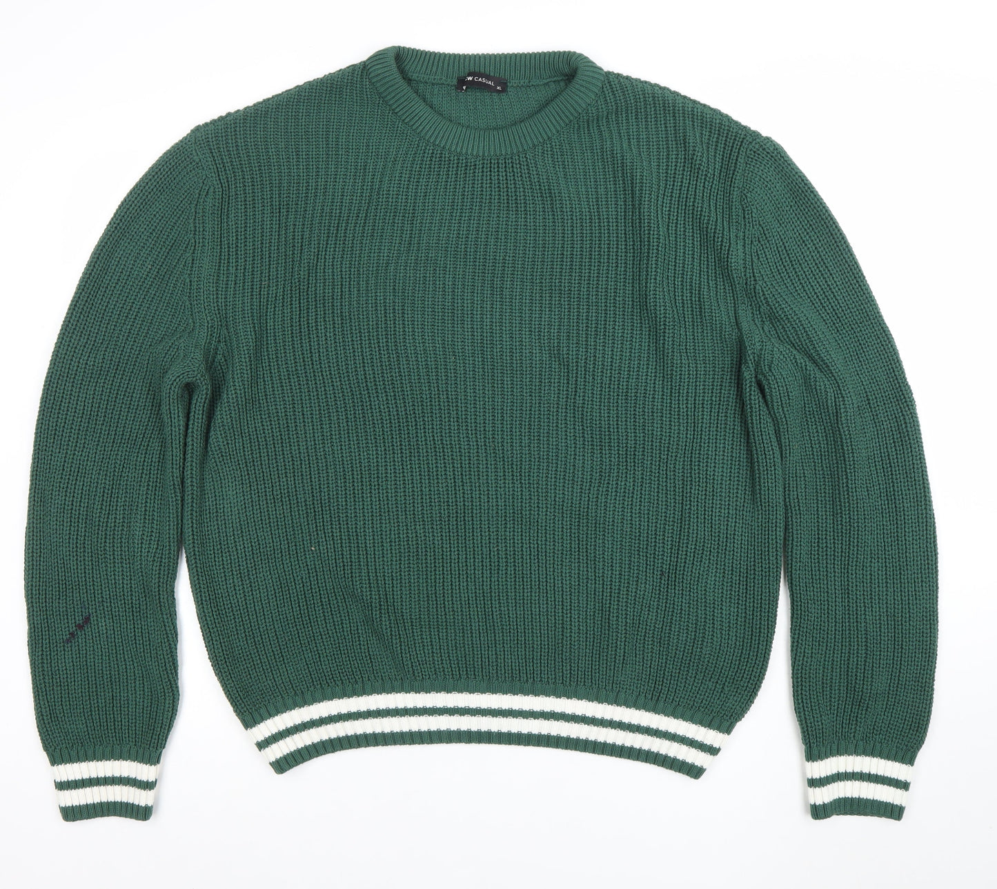 LCW Casual Women Green Chunky-Knit Acrylic Jumper XL