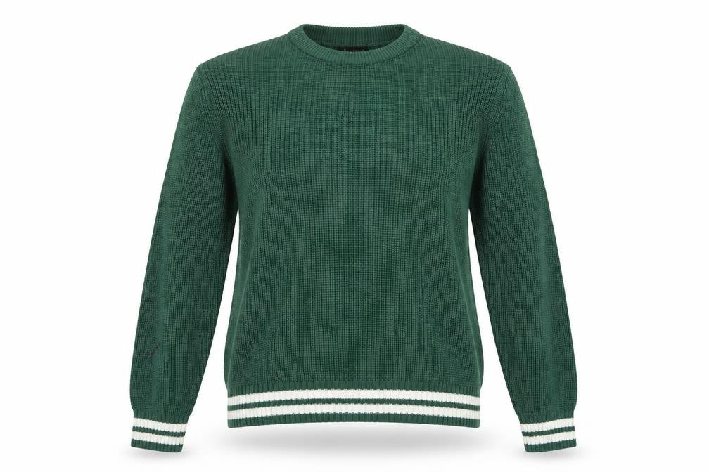 LCW Casual Women Green Chunky-Knit Acrylic Jumper XL