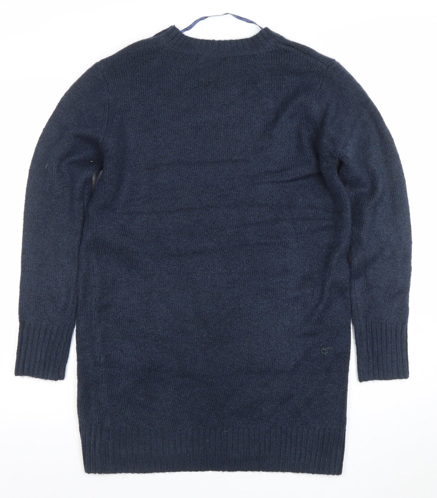 Primark Women’s Blue Knit Tunic Jumper XS Long Sleeve Crew Neck
