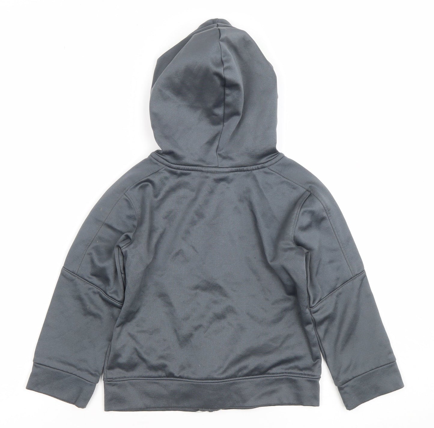 Under Armour Boys Grey Full Zip Hoodie 2-3 Years Hooded Sweatshirt
