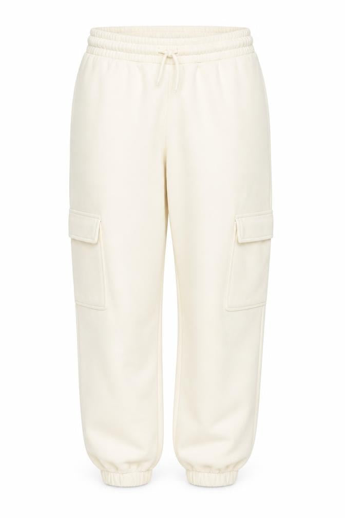 River Island Womens Ivory Jogger Trousers Size S Relaxed Fit