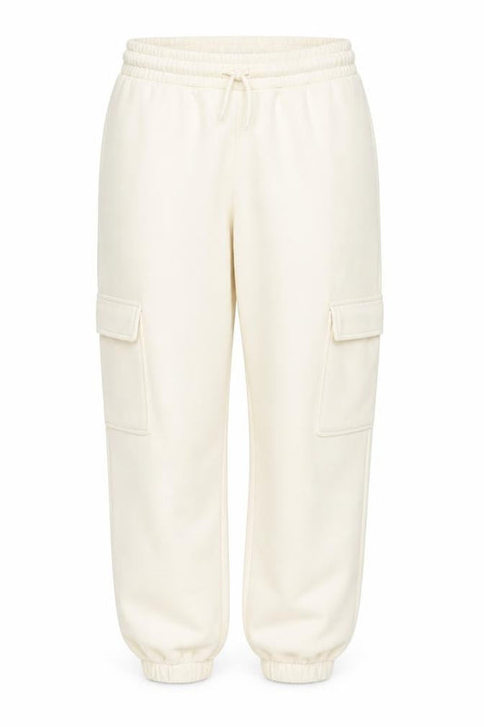 River Island Womens Ivory Jogger Trousers Size S Relaxed Fit