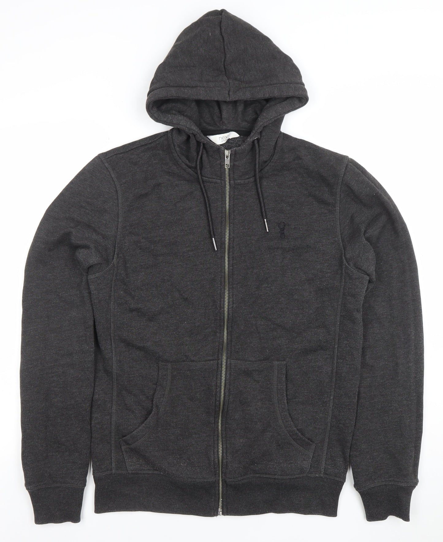 Next Men's Grey Full Zip Hoodie Size S Regular Fit