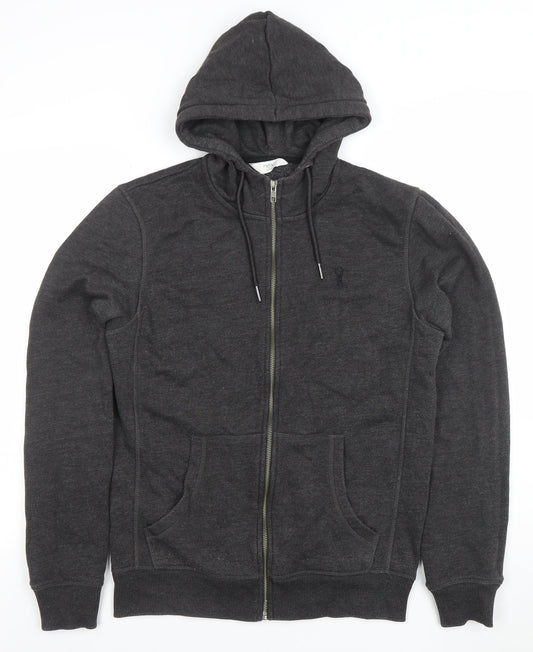 Next Men's Grey Full Zip Hoodie Size S Regular Fit