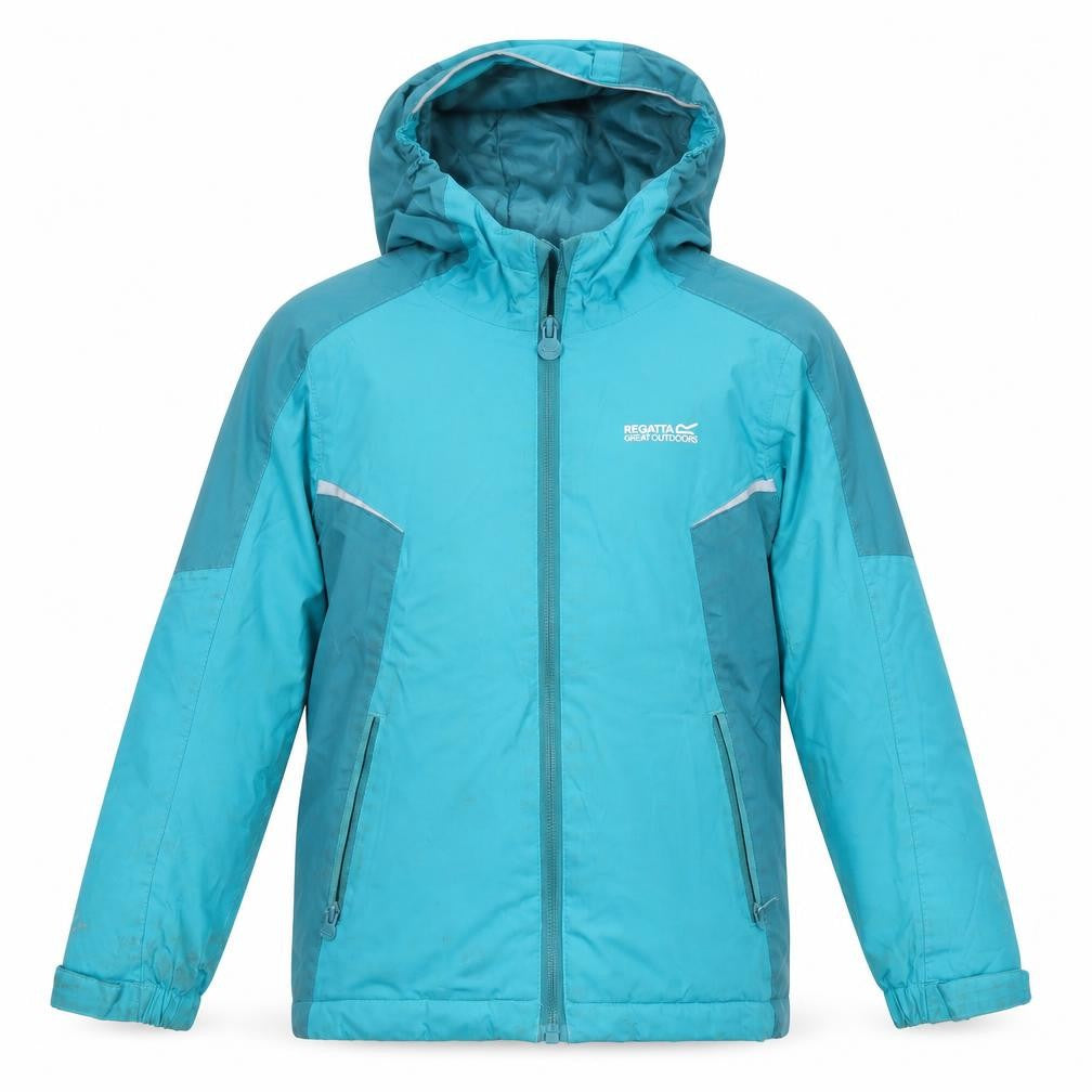 Regatta Boys Blue Waterproof Hooded Rain Coat Jacket 10 Years