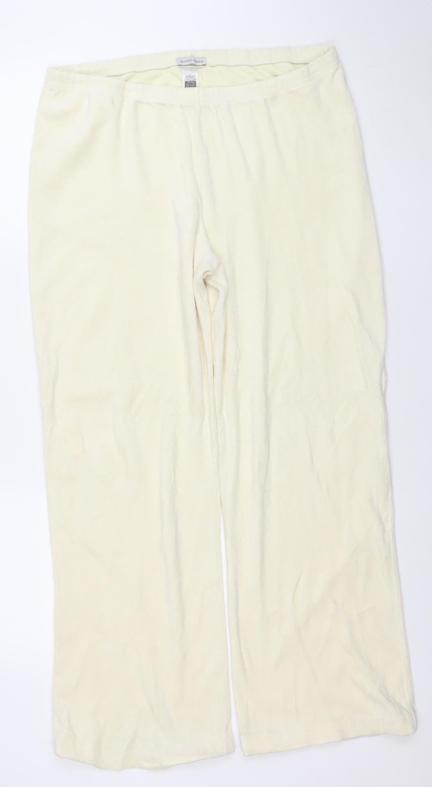 Dunnes Stores Women Ivory Lounge Pants Size 14-16 Cotton Blend