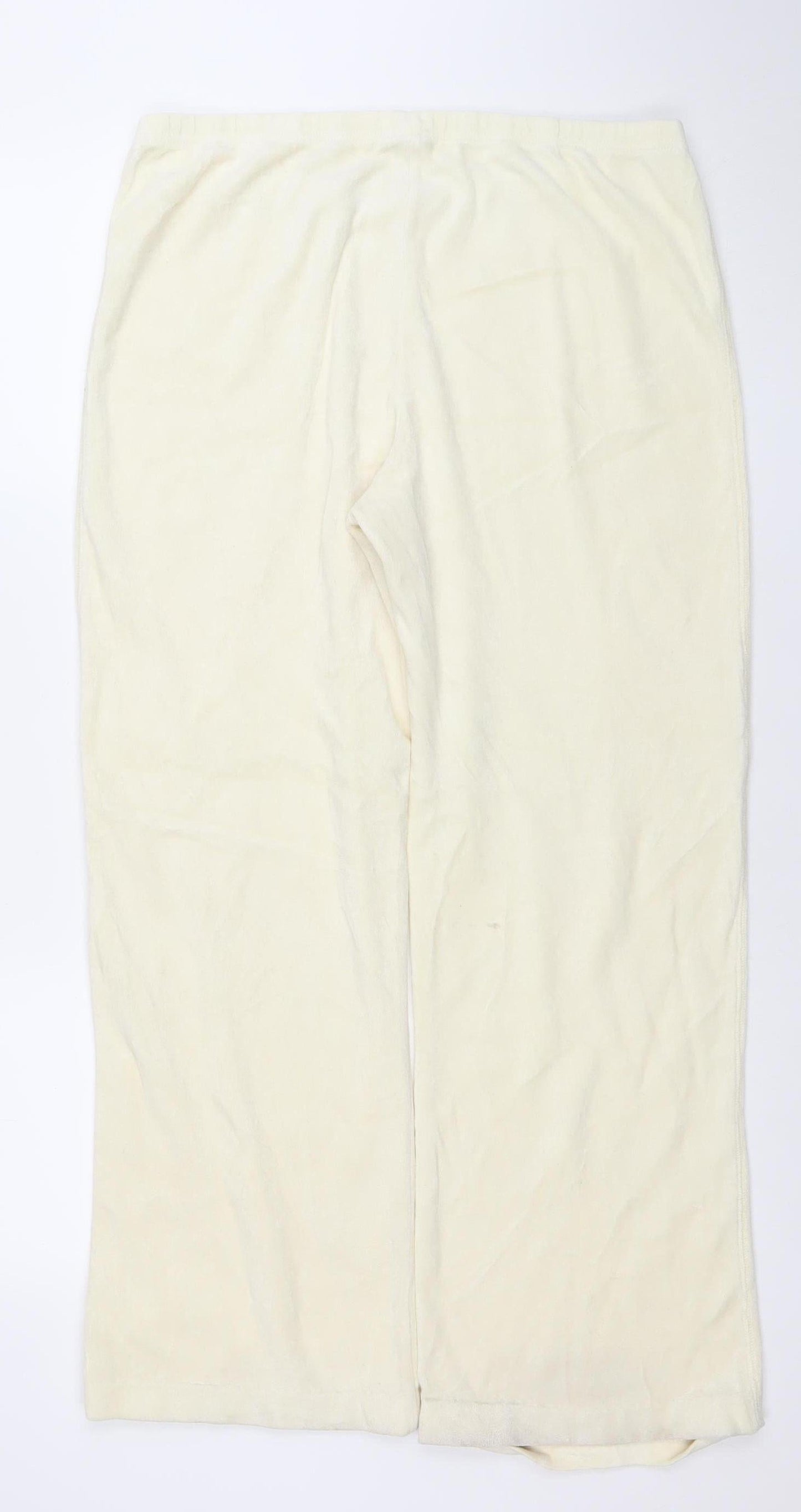 Dunnes Stores Women Ivory Lounge Pants Size 14-16 Cotton Blend