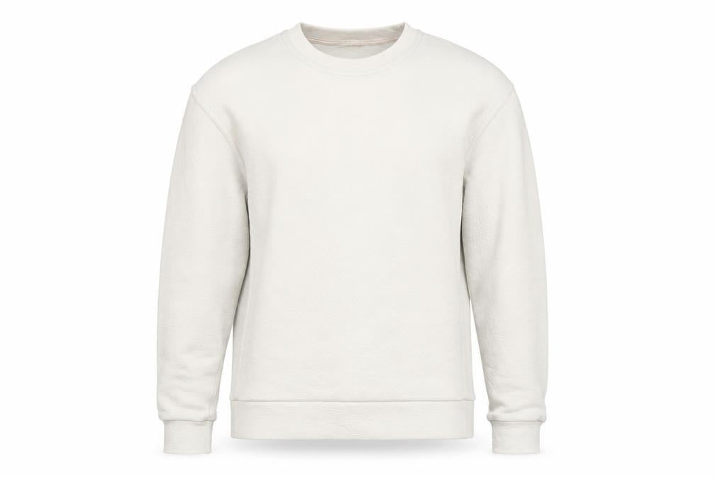 H&M Men Beige Cotton Blend Crew Neck Sweatshirt Size S