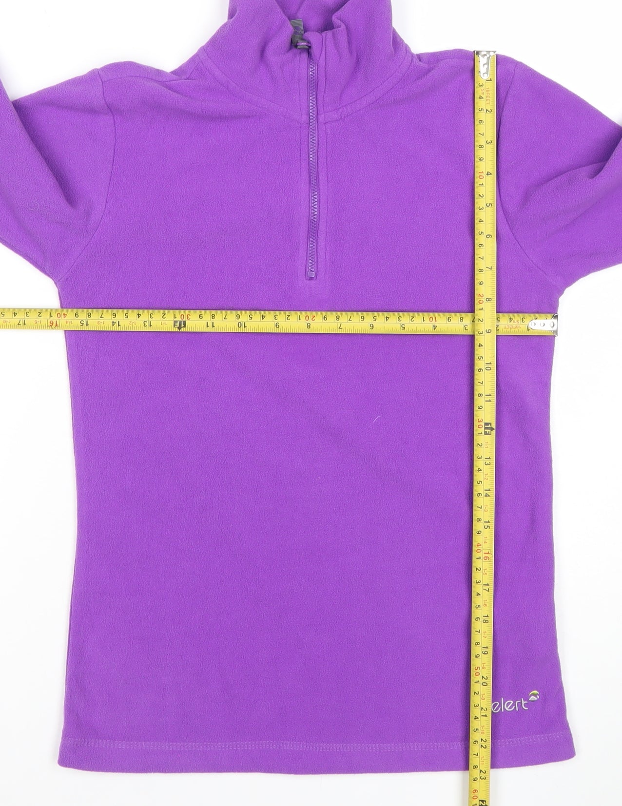 Gelert Girls Purple Fleece 1/4 Zip Sweatshirt 13-14 Years Outdoor Layer