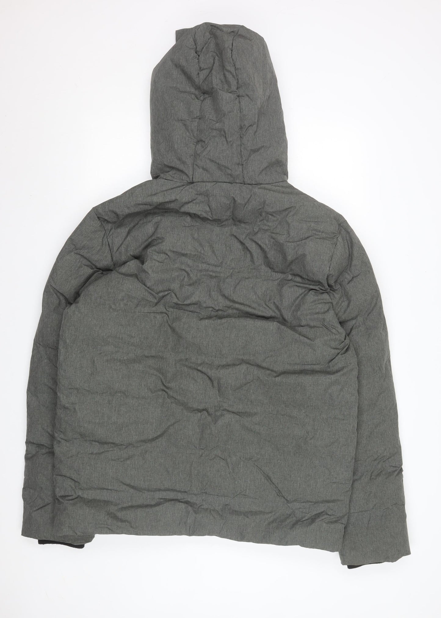 Primark Men's Grey L Hooded Puffer Jacket Winter Casual Coat