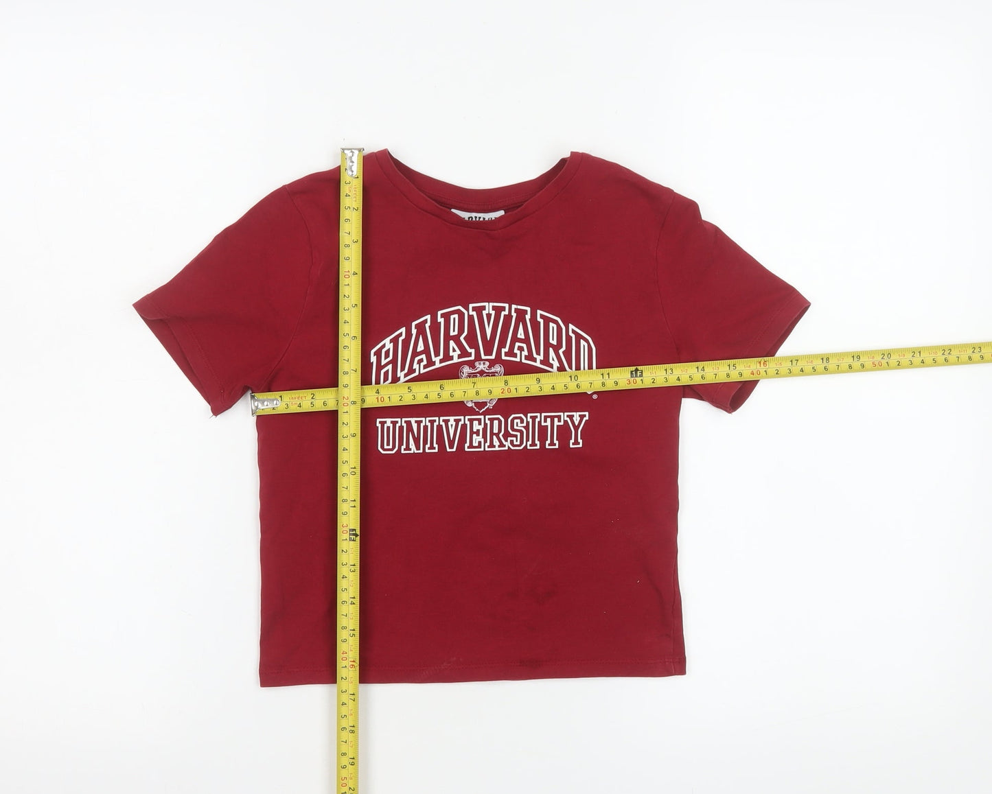 Harvard Girls Red 11-12 Years Graphic Print Cotton T-Shirt