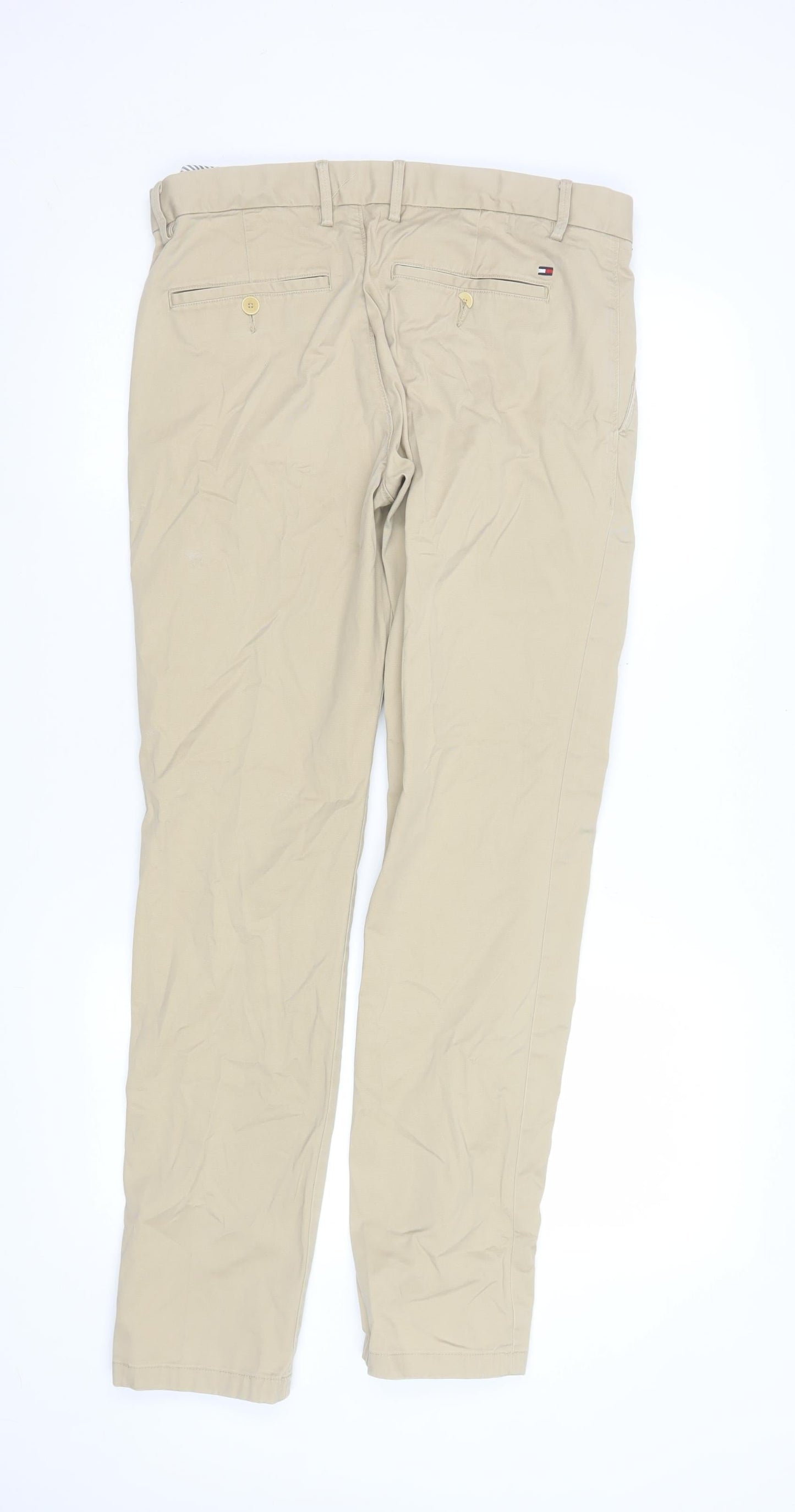 Tommy Hilfiger Men's Beige 32x32 Chino Trousers Cotton Stretch