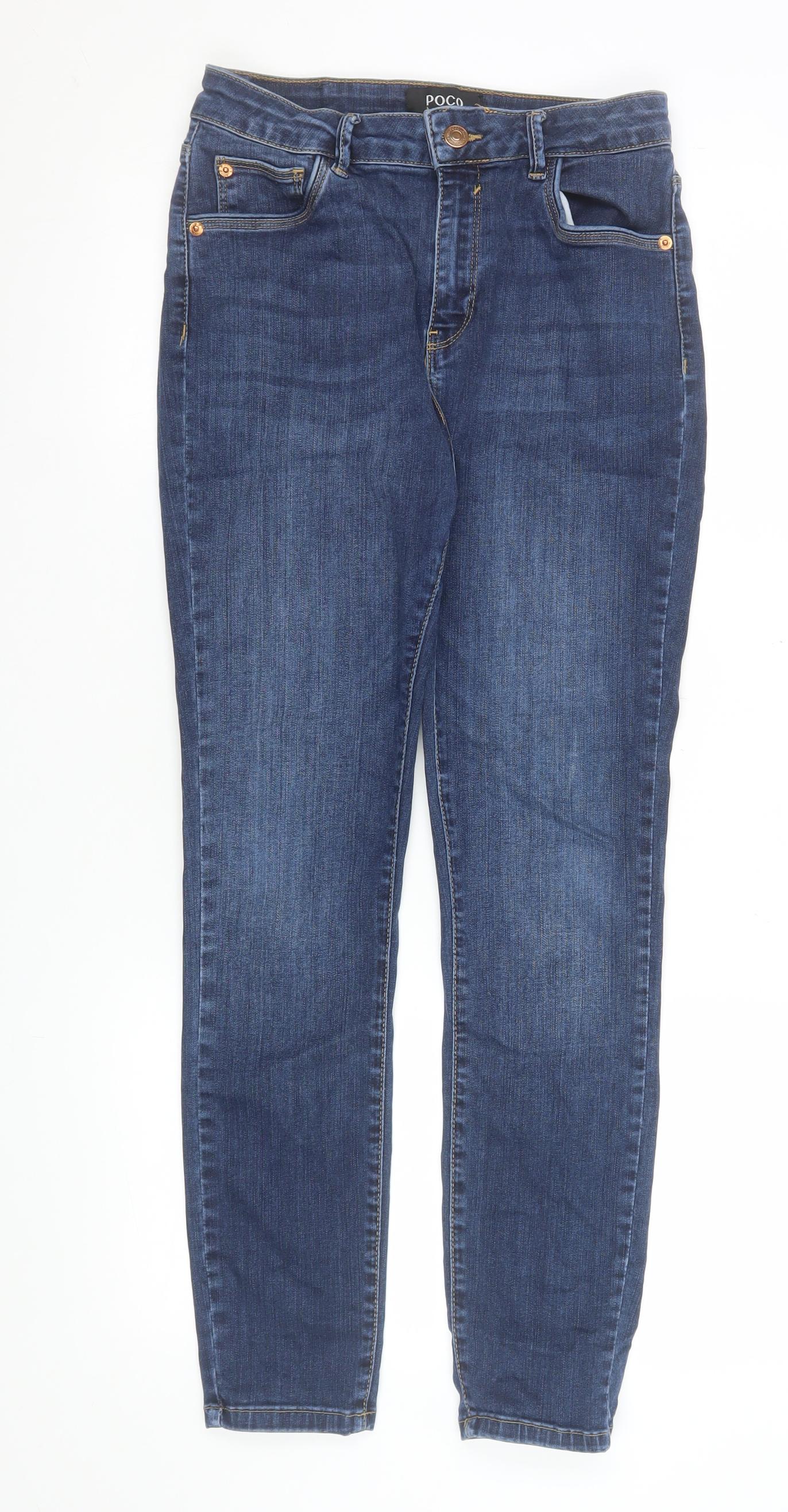 POCO by Pippa Women's Blue High Rise Slim Skinny Jeans Size 10S